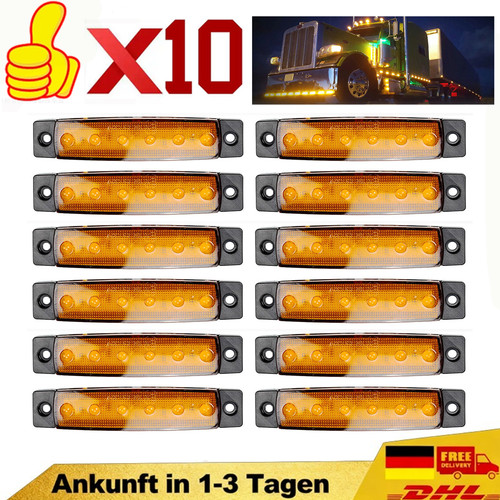10x led 12v - 6-led, lkw