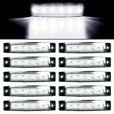 10X 6LED 12V 24V Weiß